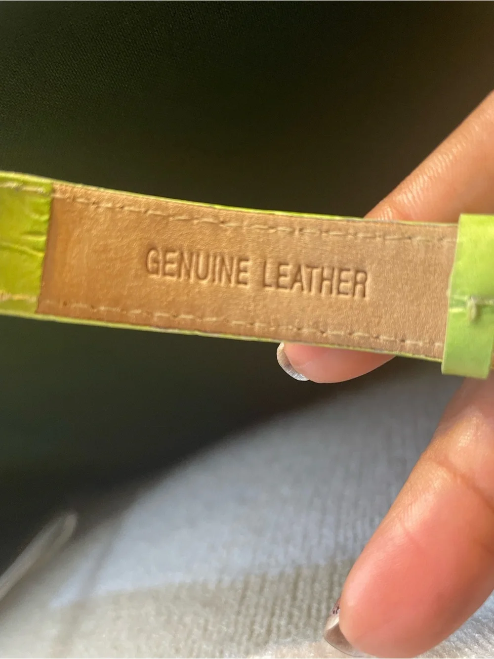 Quacker Factory Bright Lime Green Bezel and Strap Women's Watch